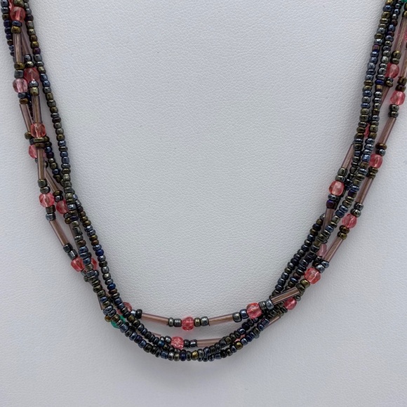 Premier Designs Allegro Seed Bead Multi Strand Boho Chic Necklace - Picture 5 of 10